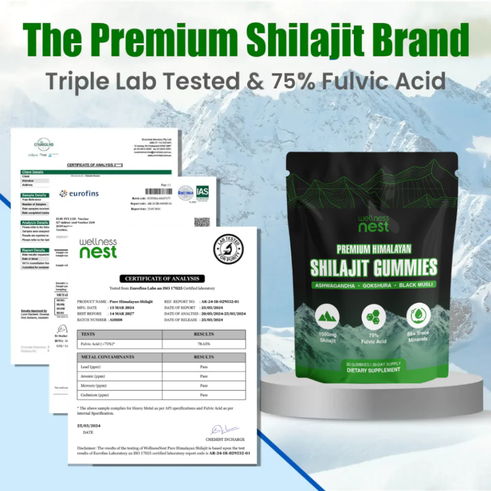 Certificato di Analisi - Triple Lab Tested, 75% Fulvic Acid